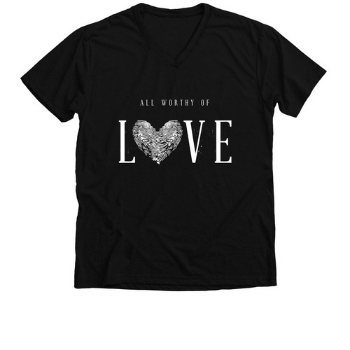 AWOL Classic Logo, a Solid Black Blend Premium V-Neck Tee