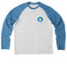 Jimmy Fund Walk 2026, a Azure Blue/ Bright White Allmade Eco Triblend Colorblock Raglan Long Sleeve Tee