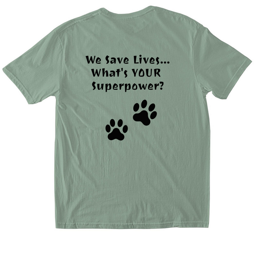 Sophie's Circle, a Sage Softstyle Cotton Tee (back-view)