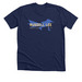 Roadrunner Blue, a Solid Navy Blend Premium Unisex Tee