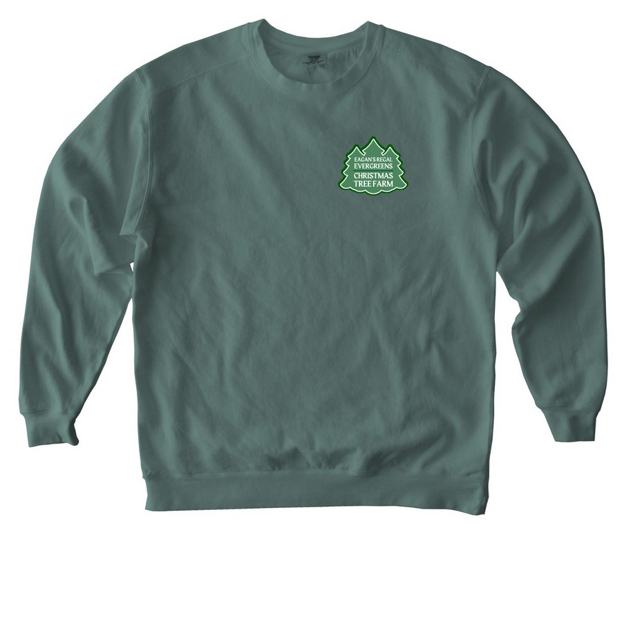 Eagan's Regal Evergreens '26 Badge, a Blue Spruce Comfort Colors Crewneck Sweatshirt