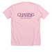 CHASING FOR A CURE, a Heather Pink Premium Unisex Tee (back-view)