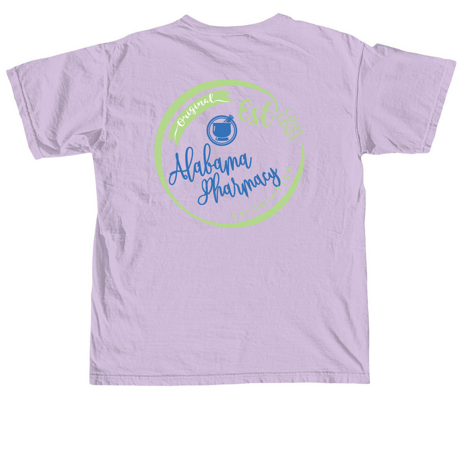 APA Original, a Orchid Comfort Colors Unisex Tee (back-view)