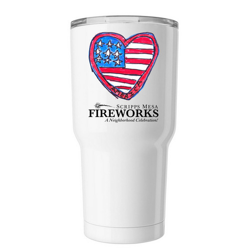 SMF Tumbler, a White Insulated Tumbler