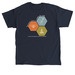 Honeycomb Trio (Dark), a Navy Classic Unisex Tee