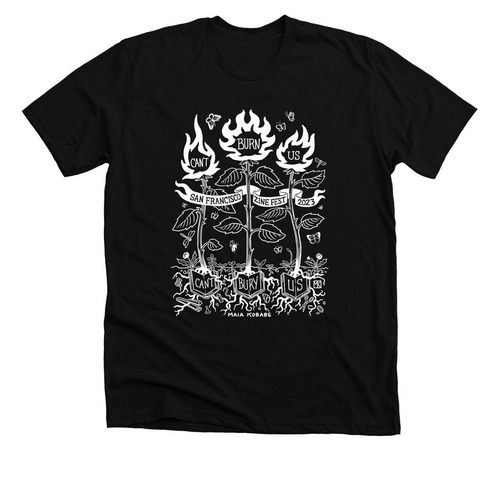 SF Zine Fest 2023 Guest of Honor Tee Shirt, a Solid Black Blend Premium Unisex Tee