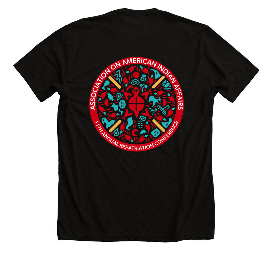 11th Annual Repatriation Conference, a Solid Black Blend Premium Unisex Tee (back-view)