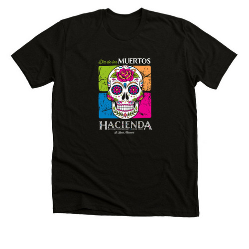 Dia de Los Muertos, a Solid Black Blend Premium Unisex Tee