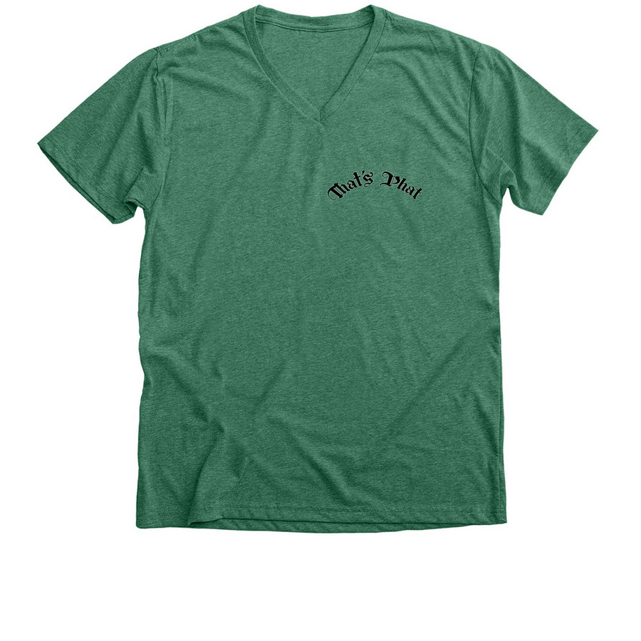That's Phat - Anchovy Tin Can&nbsp;, a Heather Grass Green Premium V-Neck Tee