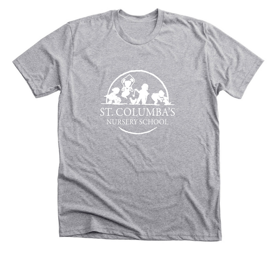 St.Columba's Round Logo, a Athletic Heather Premium Unisex Tee