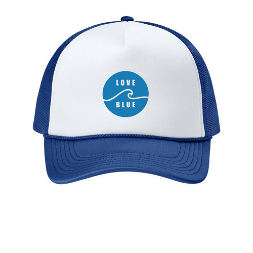 The Everyday Ocean Hat ?, a White/ True Royal Printed Foam Trucker Hat