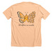 We believe in miracles, a Heather Peach Premium Unisex Tee (back-view)