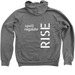 Zip Hoodie Spellers Rise, a Deep Heather Zip Up Hoodie (back-view)