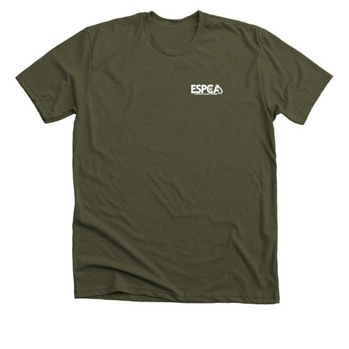 Rescued is My Favorite Breed&nbsp;, a Heather Military Green Premium Unisex Tee