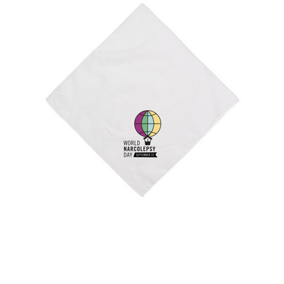 World Narcolepsy Day - Pet Bandanas, a White Cotton Bandana