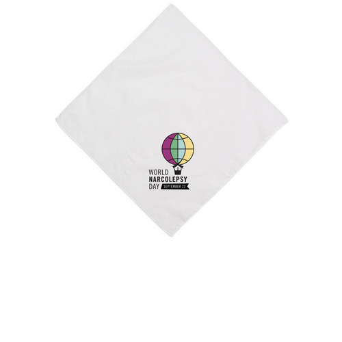 World Narcolepsy Day - Pet Bandanas, a White Cotton Bandana