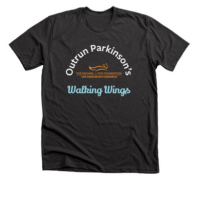 Walking Wings team to fight Parkinson?s!, a Dark Grey Heather Premium Unisex Tee