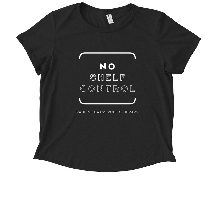 No Shelf Control, a Deep Black Allmade Eco Triblend Women?s Scoop Neck Tee