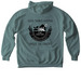 Good Things Happen Under Covers Sweatshirts, a Blue Spruce Comfort Colors Pullover Hoodie (back-view)