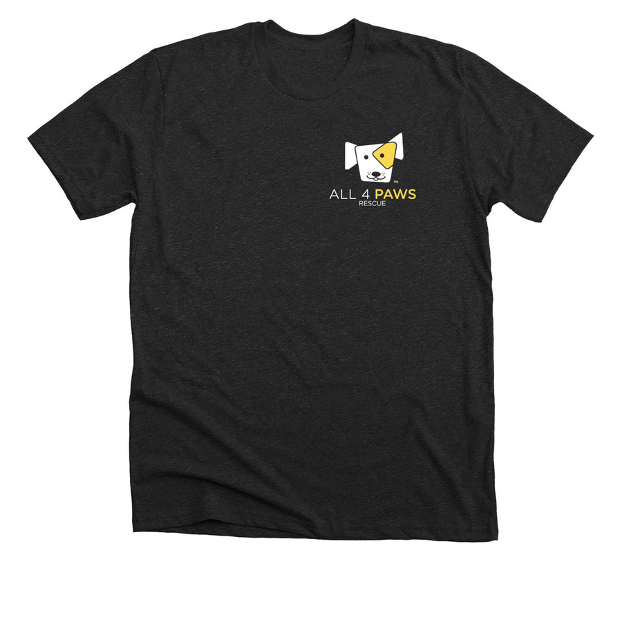All 4 Paws Special Midnight Collection-Yellow, a Dark Grey Heather Premium Unisex Tee