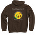 Wildlife Center Pelican & Swan, a Dark Chocolate Pullover Hoodie (back-view)