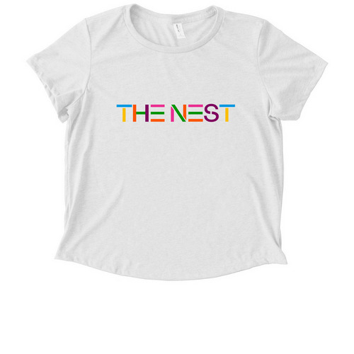 NESPRIT Nest Shirts, a Bright White Allmade Eco Triblend Women?s Scoop Neck Tee