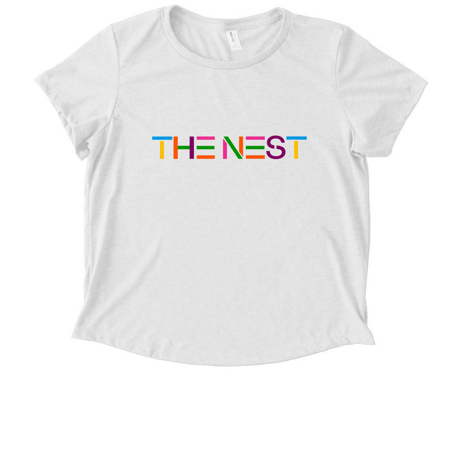 NESPRIT Nest Shirts, a Bright White Allmade Eco Triblend Women?s Scoop Neck Tee