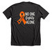 One Little Warrior. One Big Fight., a Dark Grey Heather Premium Unisex Tee (back-view)