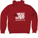Westside Story, a Red Zip Up Hoodie (back-view)