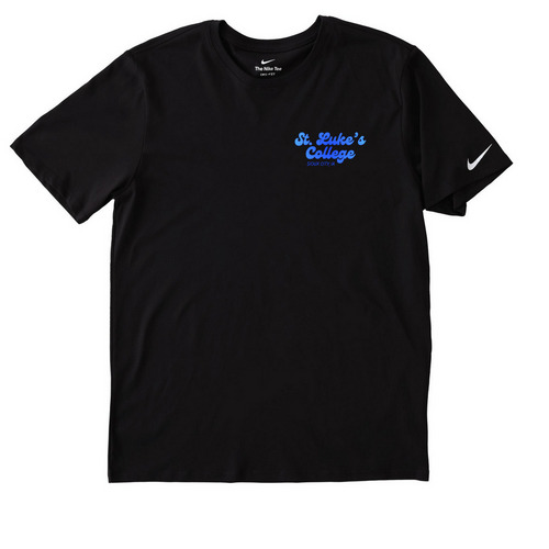 Breathe Easy RT NIKE, a Black Nike Dri-FIT Jersey Blend Performance Tee
