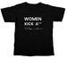 Women Kick A**, a Black Comfort Colors Unisex Tee