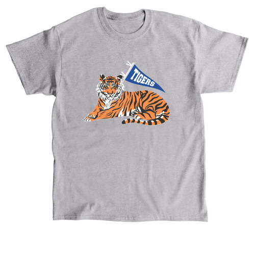 Tiger Pennant Shirts, a Sport Grey Classic Unisex Tee