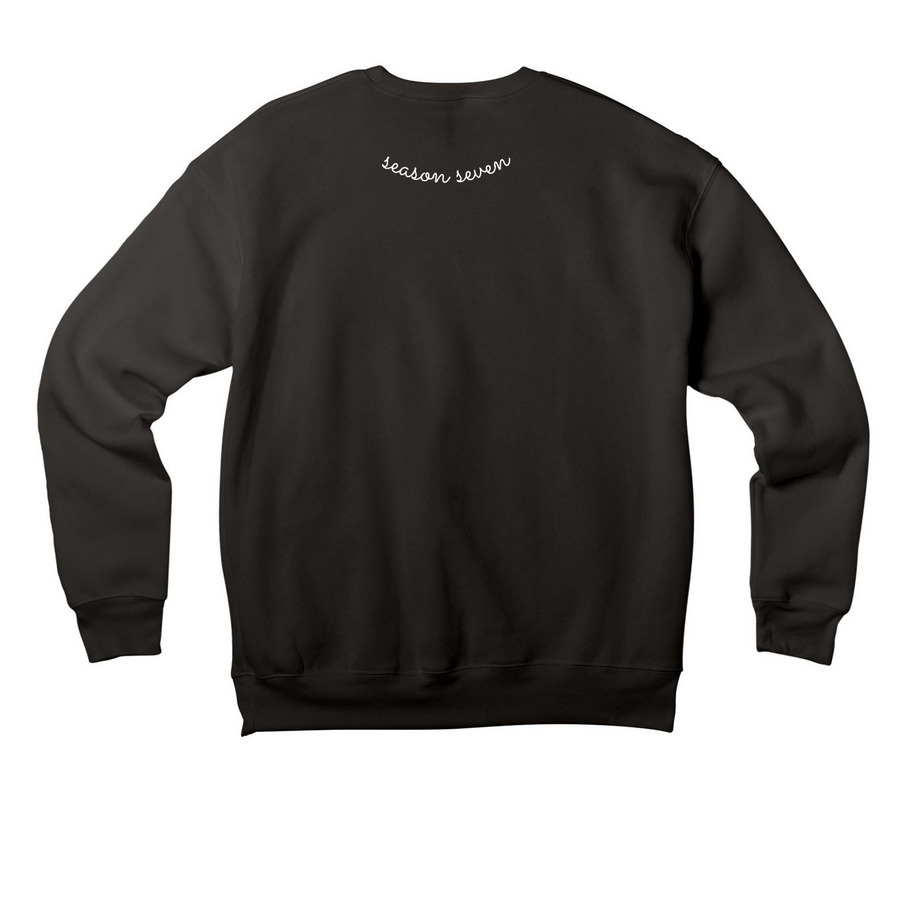 Kollective- SZN 7, a Black Premium Drop Shoulder Sweatshirt (back-view)