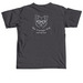My Dog Bites Racists, a Graphite Comfort Colors Unisex Tee (back-view)