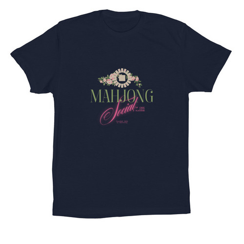 The Flower Logo, a Navy Premium Cotton Tee