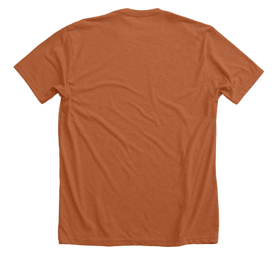 Scare Away Childhood Cancer&nbsp;, a Heather Autumn Premium Unisex Tee (back-view)