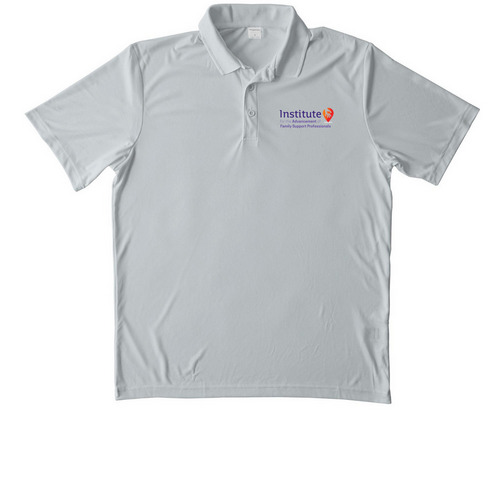 Institute Polo Shirt, a Silver Unisex Performance Polo