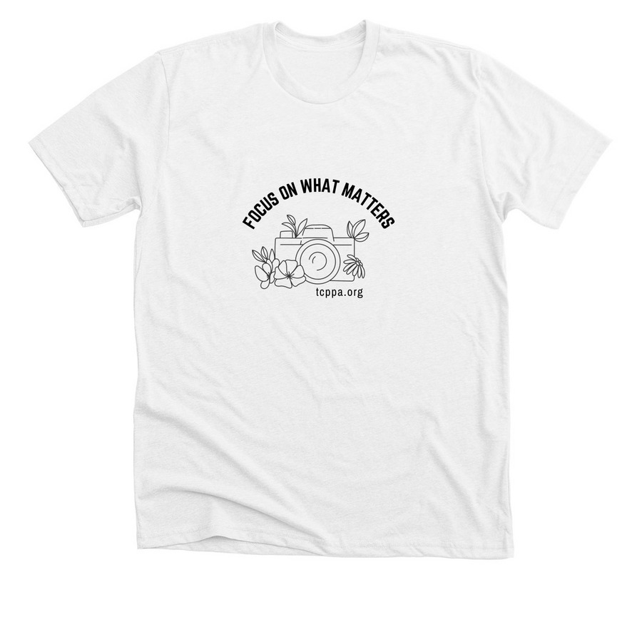 Shirts, a Solid White Blend Premium Unisex Tee