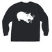 Long sleeve Ratz shirt&nbsp;, a Black Comfort Colors Long Sleeve Pocket Tee (back-view)
