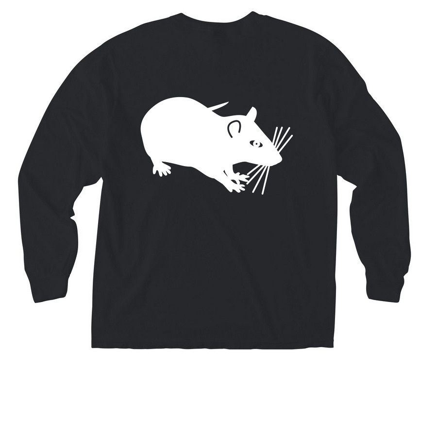 Long sleeve Ratz shirt&nbsp;, a Black Comfort Colors Long Sleeve Pocket Tee (back-view)