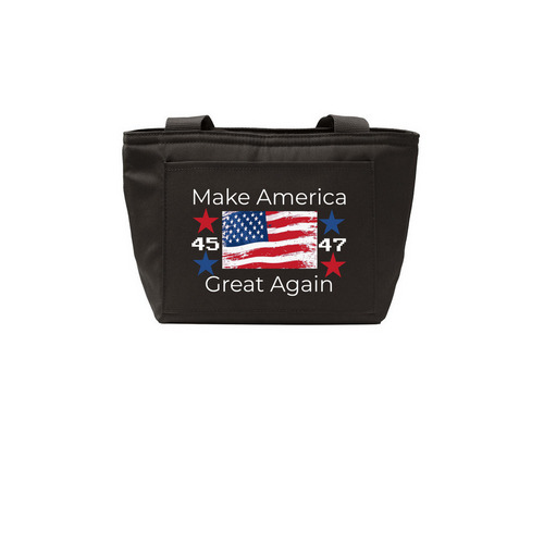 MAGA Lunch Tote 45/47, a Deep Black Insulated Lunch Tote