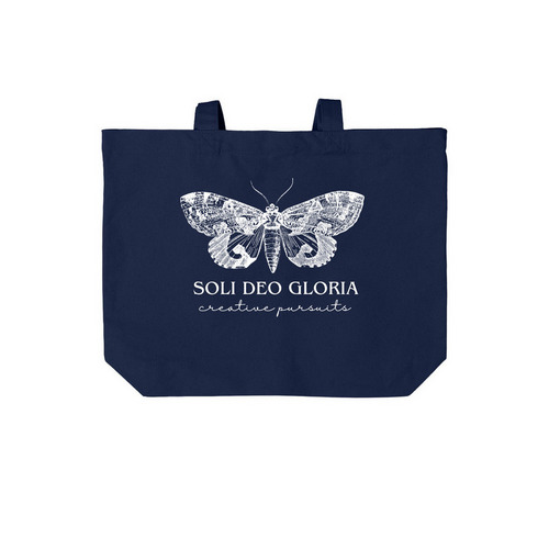 SDG Tote Bag, a River Blue Navy Cotton Canvas Tote Bag