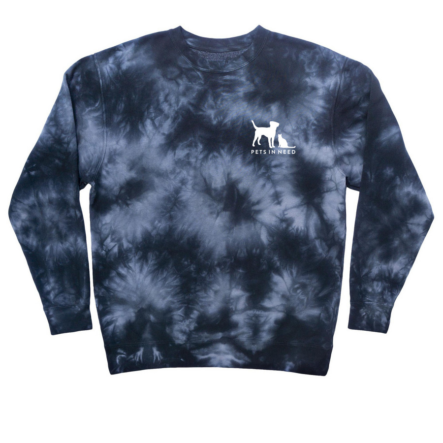 Pets In Need ? General ?&nbsp; Limited: Wild Side, a Black Tie Dye Crewneck Sweatshirt
