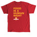 Food is a Human Right Shirts: Yellow Text, a Red Classic Unisex Tee