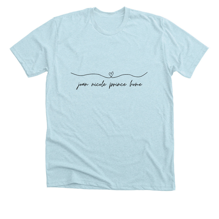 Joan Nicole Prince Home Love Tee, a Heather Ice Blue Premium Unisex Tee
