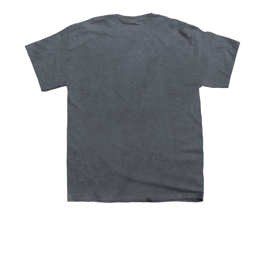 Powless Performance Youth Tee, a Dark Heather Youth Unisex Tee (back-view)
