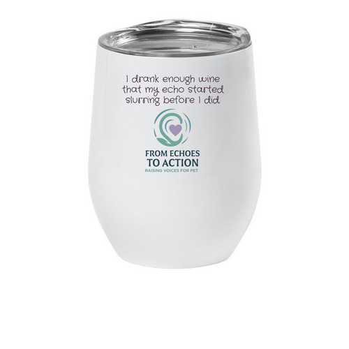 Echo-Head Wine Tumbler, a White Insulated Wine Cup