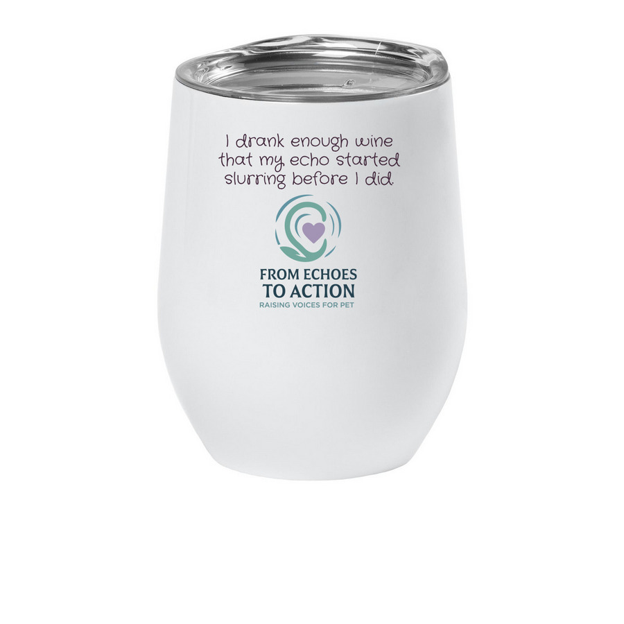 Echo-Head Wine Tumbler, a White Insulated Wine Cup