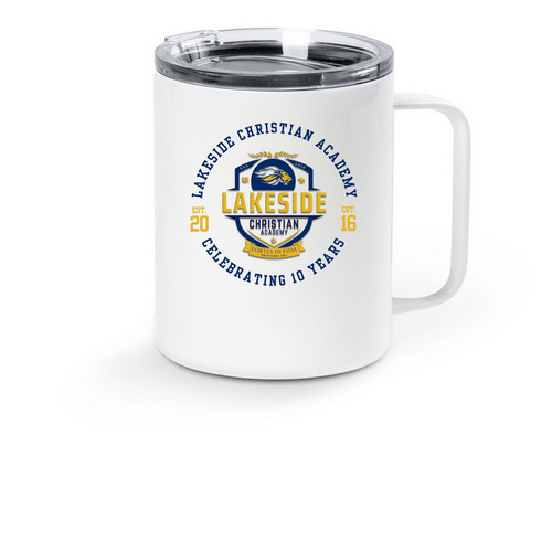 LCA Travel Mug (10 year anniversary), a White Stainless Steel Travel Mug