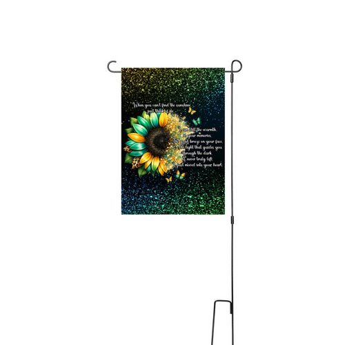 Just Think Of Me, a White 12" x 18" Yard Flag with Stake